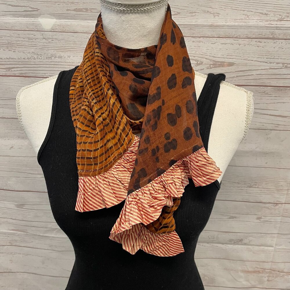 Vintage Joanne Rossman Design Silk Chiffon Scarf